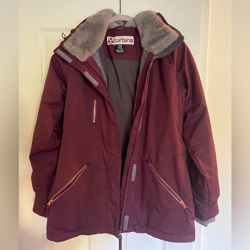 Turbine Women’s Snowboarding Jacket 15k - Large Burgundy